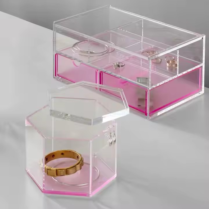 Multi-Functional Transparent Acrylic Jewelry Storage Box
