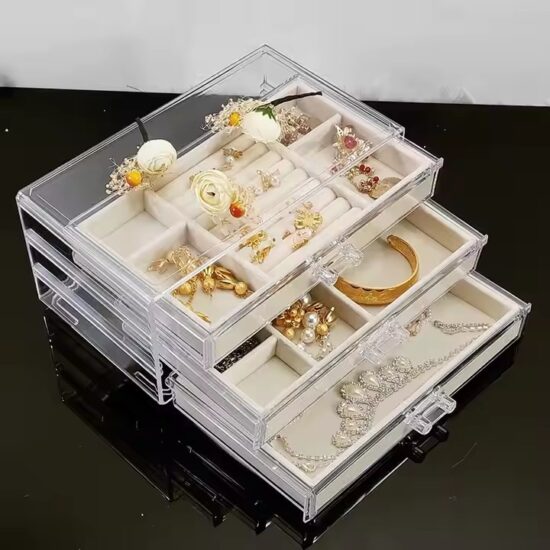 Custom Transparent Luxury Acrylic Jewelry Storage Box