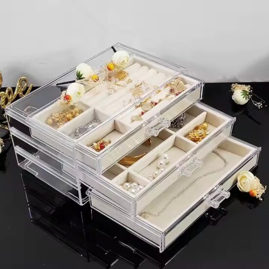 Custom Transparent Luxury Acrylic Jewelry Storage Box