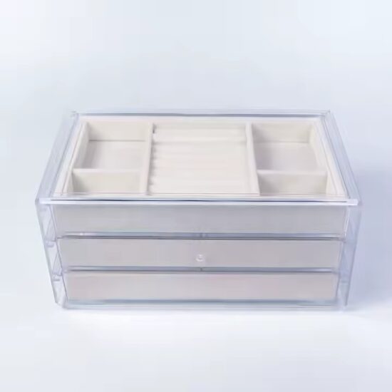 Multi-Layer Transparent Acrylic Jewelry Display Box for Retail