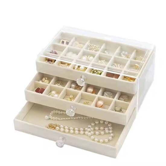 Multi-Layer Transparent Acrylic Jewelry Display Box for Retail