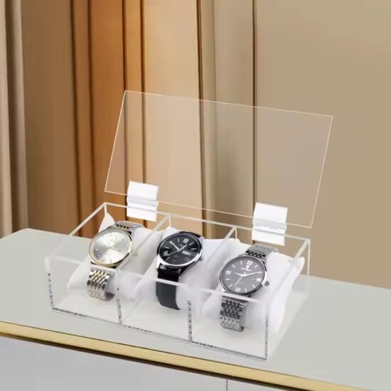 Best-Selling Transparent Acrylic Watch Box for Retail Display