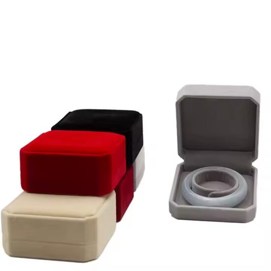 Custom colorful velvet jewelry box with personalized logo
