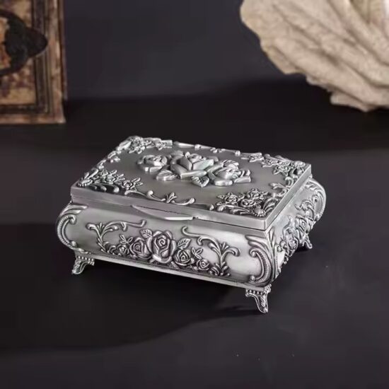 Bestselling Vintage Metal Jewelry Gift Box with Decorative Finish