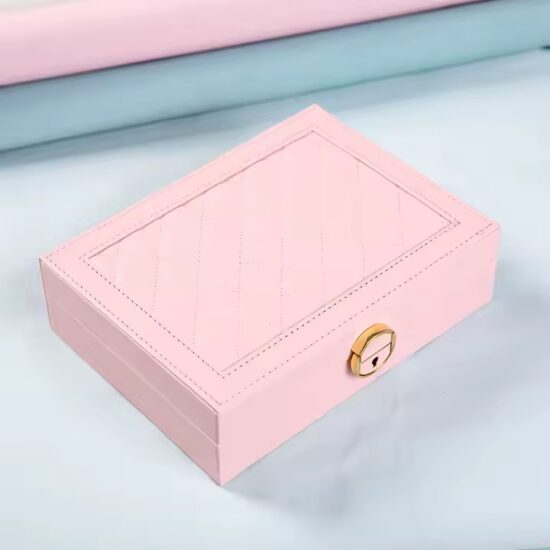 Large Capacity PU Leather Jewelry Box with Compartments