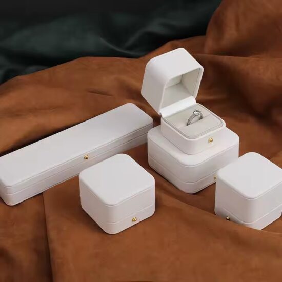 Luxury PU Leather Jewelry Box with Compartments for Full Jewelry Sets