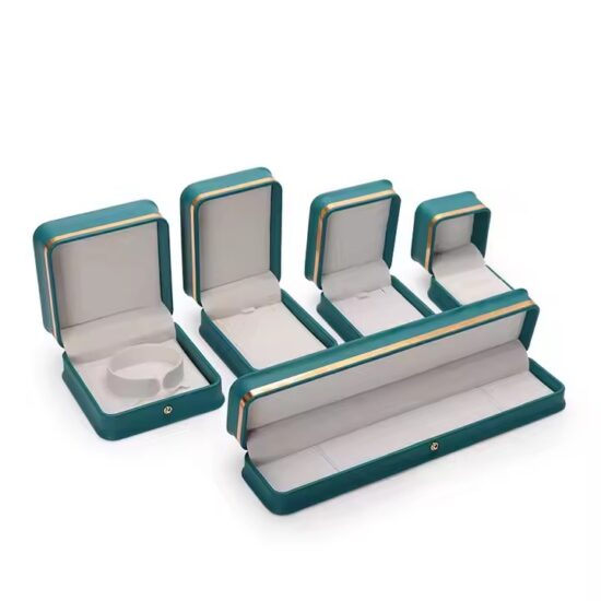 Luxury PU Leather Jewelry Box with Compartments for Full Jewelry Sets