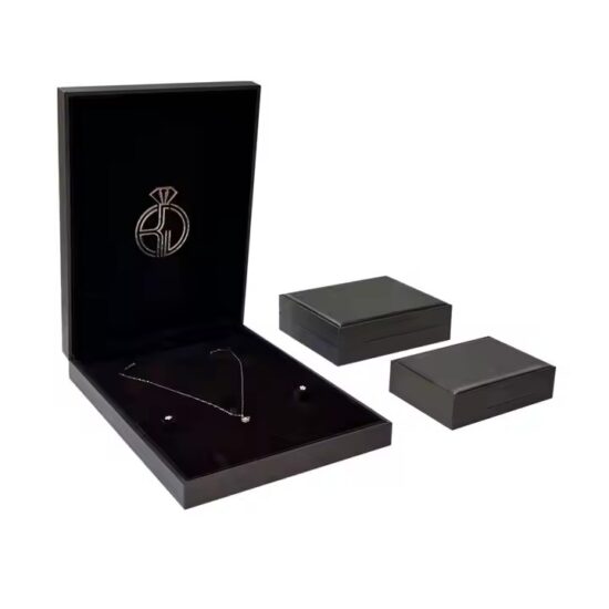 High-End Fashion PU Leather Jewelry Box with Velvet Lining