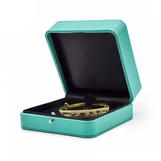 High-End Fashion PU Leather Jewelry Box with Velvet Lining