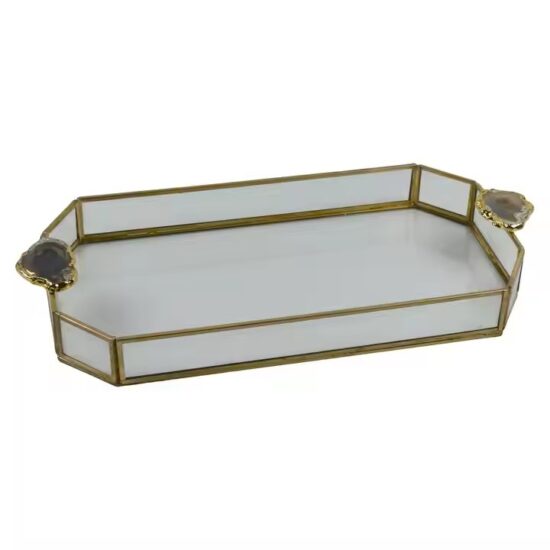 Luxury Glass Jewelry Box for Home Décor with Velvet Lining