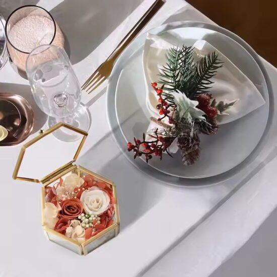 Luxury Transparent Glass Jewelry Box for Rings, Necklaces, Bracelets