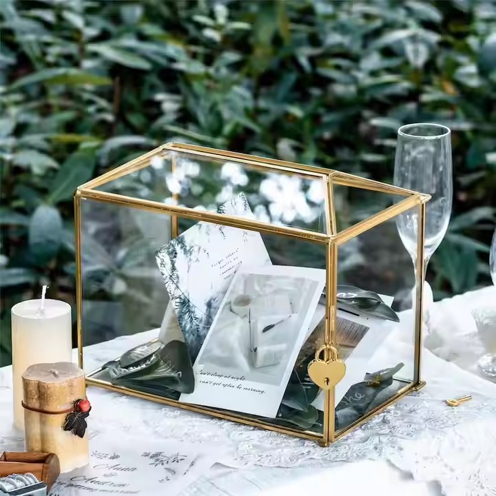 Luxury Transparent Glass Jewelry Box for Rings, Necklaces, Bracelets