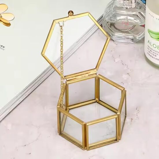 Luxury Transparent Glass Jewelry Box for Rings, Necklaces, Bracelets