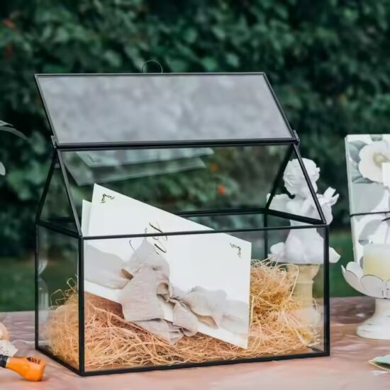 Luxury Transparent Glass Jewelry Box for Rings, Necklaces, Bracelets