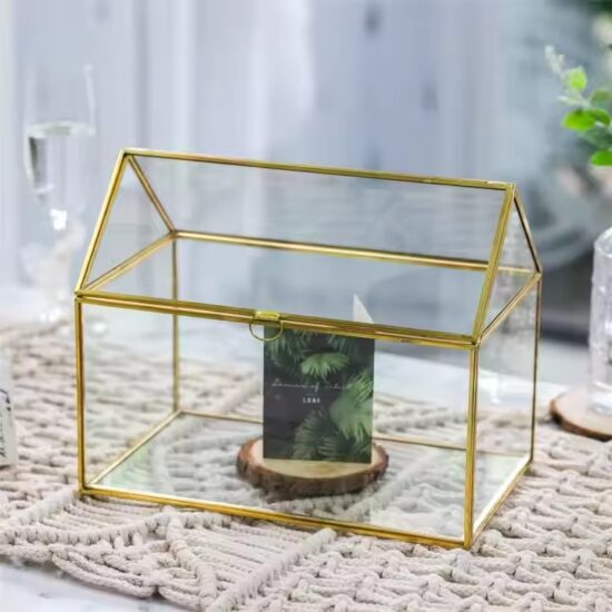 Luxury Transparent Glass Jewelry Box for Rings, Necklaces, Bracelets