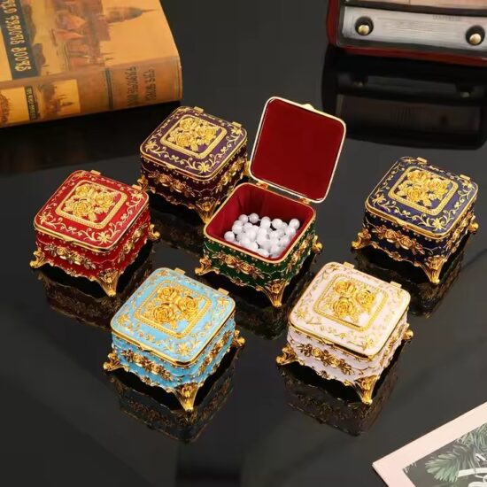 Luxury Metal Jewelry Box with Velvet Lining and Custom Finish