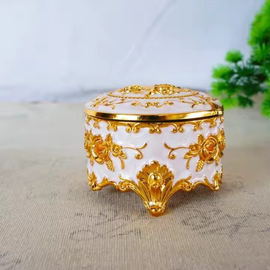 Luxury Metal Jewelry Box with Velvet Lining and Custom Finish