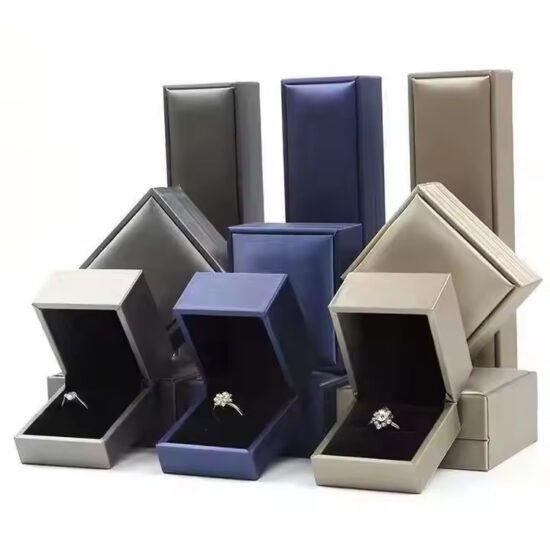 Custom Luxury PU Leather Jewelry Box with Velvet Interior