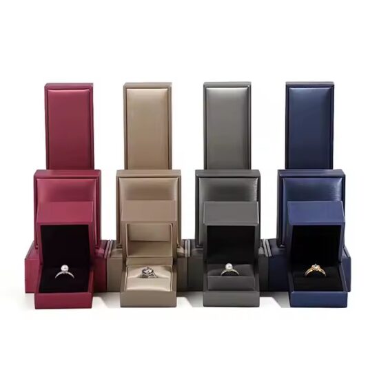 Custom Luxury PU Leather Jewelry Box with Velvet Interior