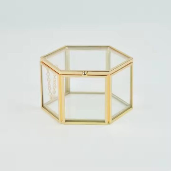 Modern Luxury Glass Jewelry Box for Display and Storage