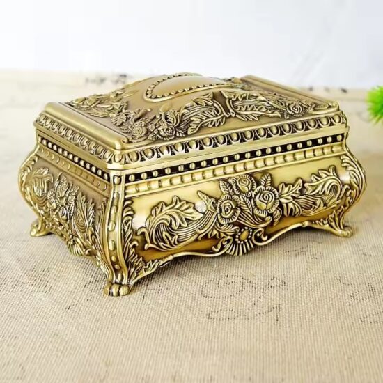 High-Quality Metal Jewelry Storage Box with Compartments
