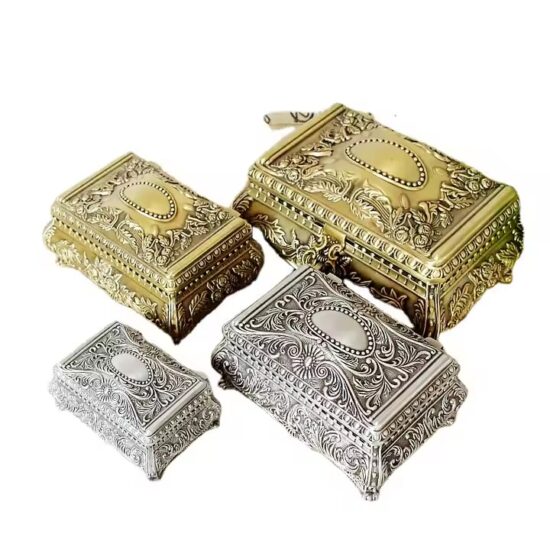 High-Quality Metal Jewelry Storage Box with Compartments