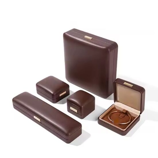Custom Luxury PU Leather Jewelry Box with Velvet Interior