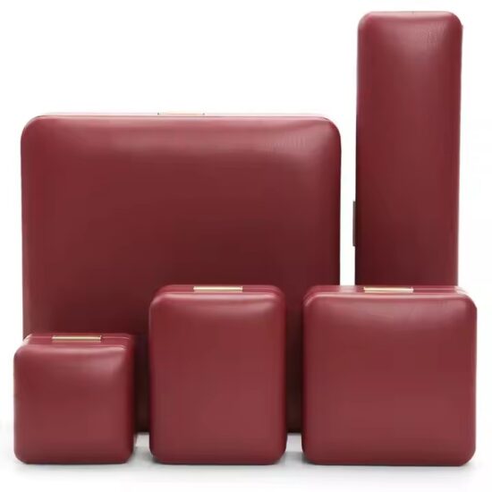 Custom Luxury PU Leather Jewelry Box with Velvet Interior