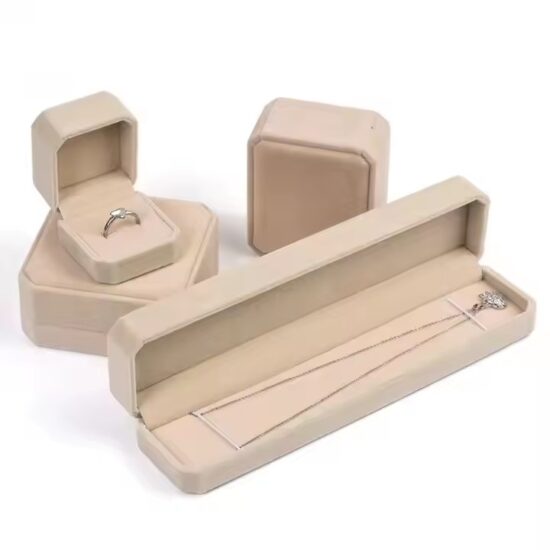 Premium wedding velvet jewelry box for rings and bridal sets