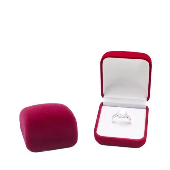 High-end luxury velvet jewelry box for rings and earrings