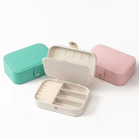 Custom Logo Stylish Travel Jewelry Box with Multiple Compartments