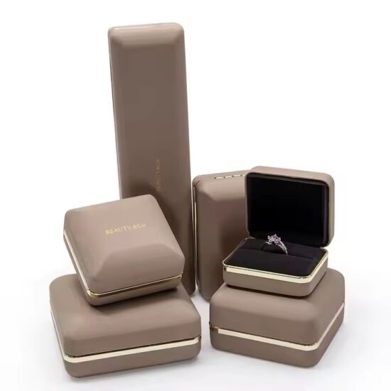 PU Leather Jewelry Box for Rings, Necklaces, and Earrings