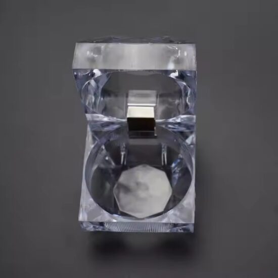 Clear Acrylic Jewelry Box with Compartments for Rings and Earrings