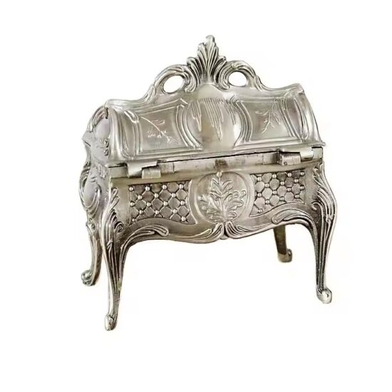 Modern Metal Jewelry Box for Women with Sleek Design