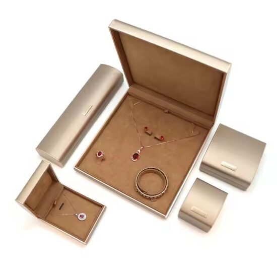 Elegant PU Leather Jewelry Box with Velvet Interior and Custom Logo