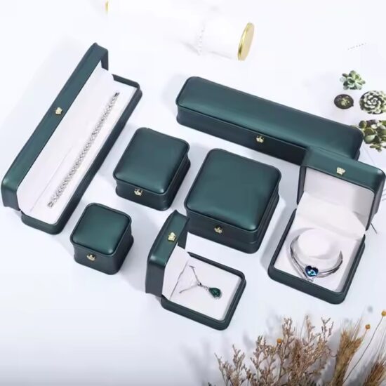 Elegant PU Leather Jewelry Box with Velvet Interior and Custom Logo