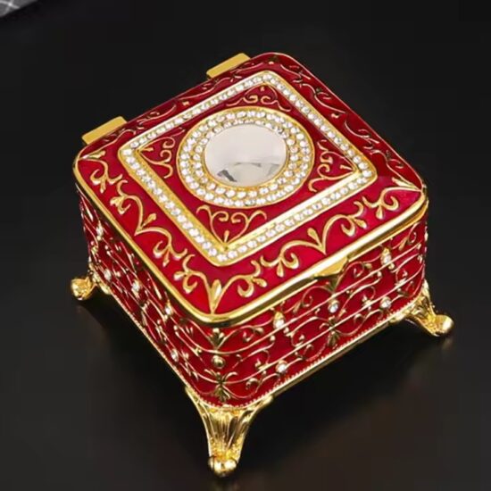 European Minimalist Metal Jewelry Box with Luxury Finish