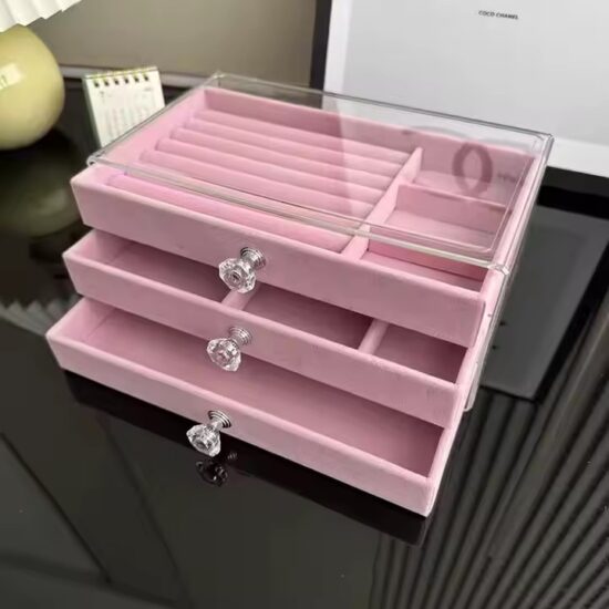 Clear Acrylic Jewelry Organizer for Earrings, Rings, Necklaces, Bracelets