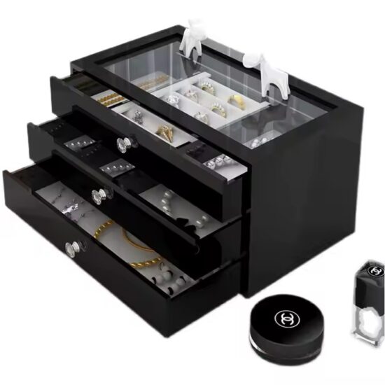 Clear Acrylic Jewelry Organizer for Earrings, Rings, Necklaces, Bracelets