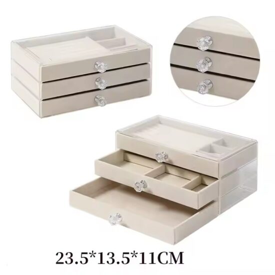 Clear Acrylic Jewelry Organizer for Earrings, Rings, Necklaces, Bracelets