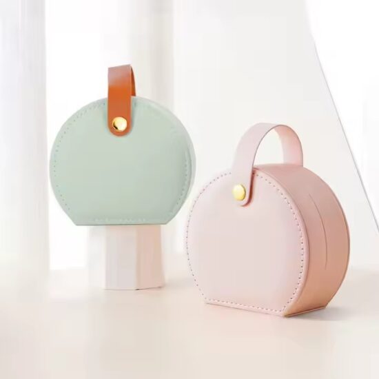 Mini PU Leather Travel Jewelry Box for Rings and Earrings