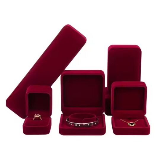 Custom velvet travel jewelry organizer box for wholesale