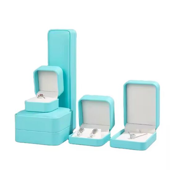 Stylish PU Leather Jewelry Box for Rings, Earrings, and Necklaces