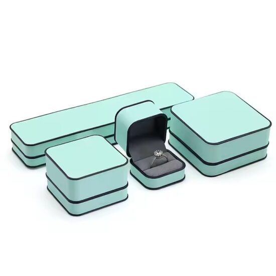 Stylish PU Leather Jewelry Box for Rings, Earrings, and Necklaces