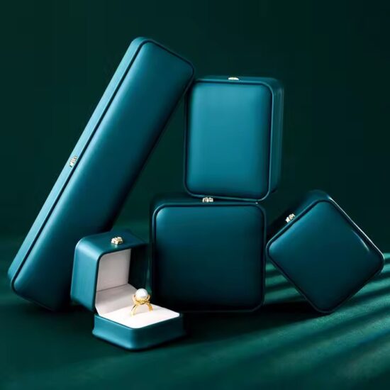 Stylish PU Leather Jewelry Box for Rings, Earrings, and Necklaces