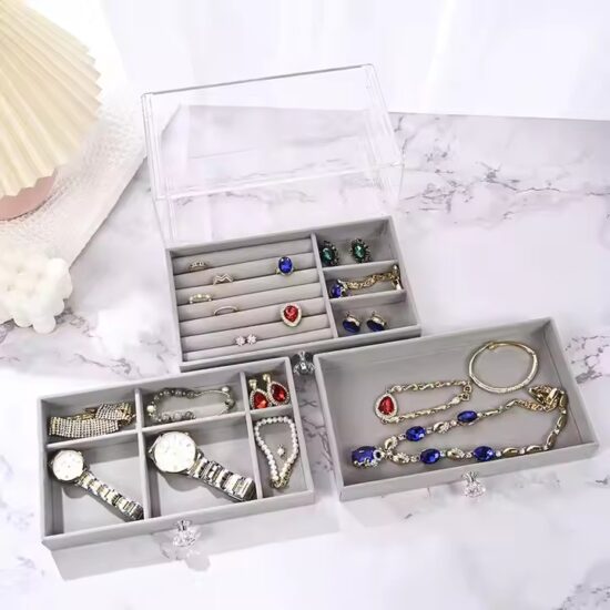 Luxury Acrylic Jewelry Box with Elegant Design