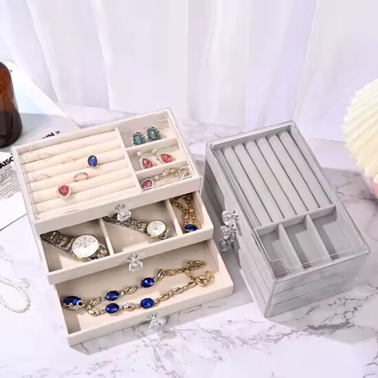 Luxury Acrylic Jewelry Box with Elegant Design