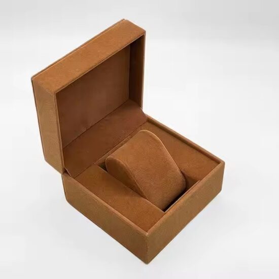 Custom Velvet Watch Box with Embossed Logo for Luxury Timepieces