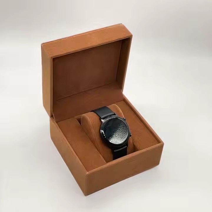 Custom Velvet Watch Box with Embossed Logo for Luxury Timepieces