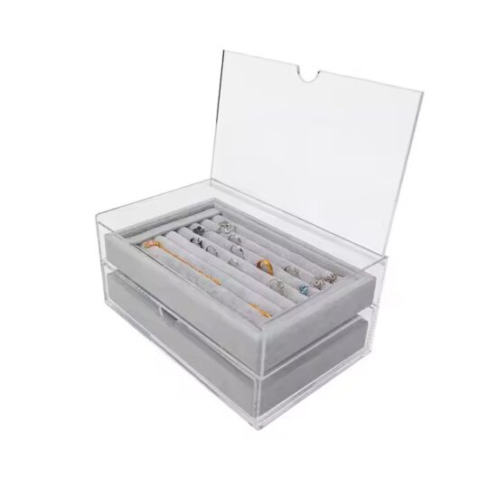 Multi-Layer Transparent Acrylic Jewelry Storage Box